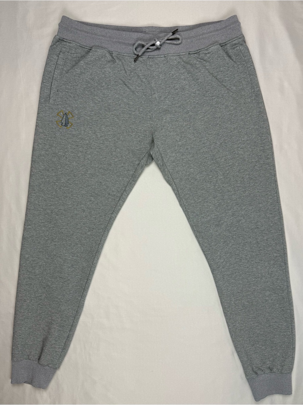 Tachuntfish Mens Jogger Sweatpants XL Grey Embroidered C4